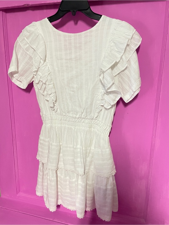 TCEC Dresses & Skirts - TCEC White Ruffle Tiered Mini Dress